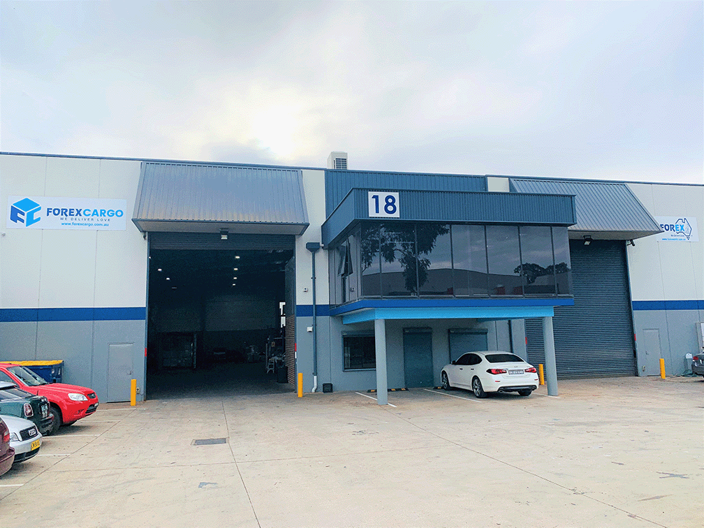 The Forex Cargo warehouse in Ingleburn